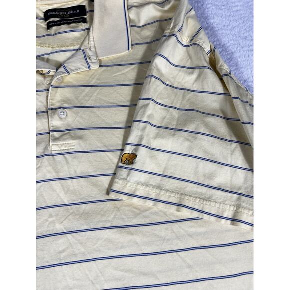 Greg Norman Shirt Men"s Yellow Striped Active Play Dry Golf Polo size XL - Picture 4 of 8
